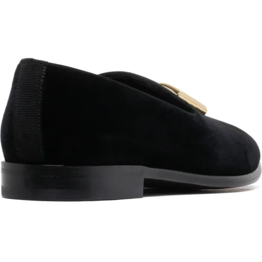Dolce & Gabbana Shoes-Dolce & Gabbana - Black Leonardo Velvet Loafers - Dolce & Gabbana Exclusive Luxury Collection - Avvenice
