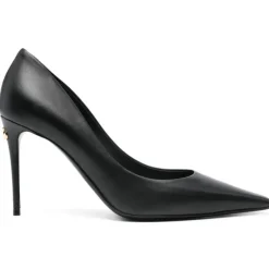 Dolce & Gabbana Shoes-Dolce & Gabbana - Black Calf Leather Pumps - Dolce & Gabbana Exclusive Luxury Collection - Avvenice