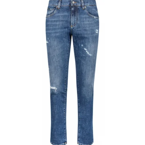 Dolce & Gabbana Trousers-Dolce & Gabbana - Blue Denim Jeans - Dolce & Gabbana Exclusive Luxury Collection - Avvenice