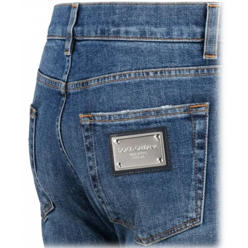 Dolce & Gabbana Trousers-Dolce & Gabbana - Blue Denim Jeans - Dolce & Gabbana Exclusive Luxury Collection - Avvenice