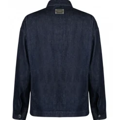 Dolce & Gabbana Shirts-Dolce & Gabbana - Blue Selvedge Denim Blouse With Zipper - Dolce & Gabbana Exclusive Luxury Collection - Avvenice