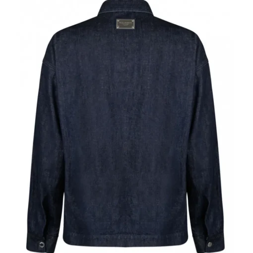 Dolce & Gabbana Shirts-Dolce & Gabbana - Blue Selvedge Denim Blouse With Zipper - Dolce & Gabbana Exclusive Luxury Collection - Avvenice
