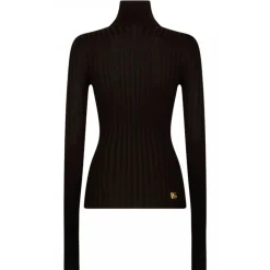 Dolce & Gabbana Knitwears-Dolce & Gabbana - Brown Cashmere Sweater - Dolce & Gabbana Exclusive Luxury Collection - Avvenice