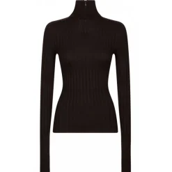 Dolce & Gabbana Knitwears-Dolce & Gabbana - Brown Cashmere Sweater - Dolce & Gabbana Exclusive Luxury Collection - Avvenice