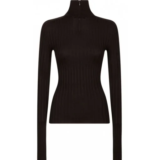 Dolce & Gabbana Knitwears-Dolce & Gabbana - Brown Cashmere Sweater - Dolce & Gabbana Exclusive Luxury Collection - Avvenice