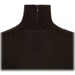 Dolce & Gabbana Knitwears-Dolce & Gabbana - Brown Cashmere Sweater - Dolce & Gabbana Exclusive Luxury Collection - Avvenice