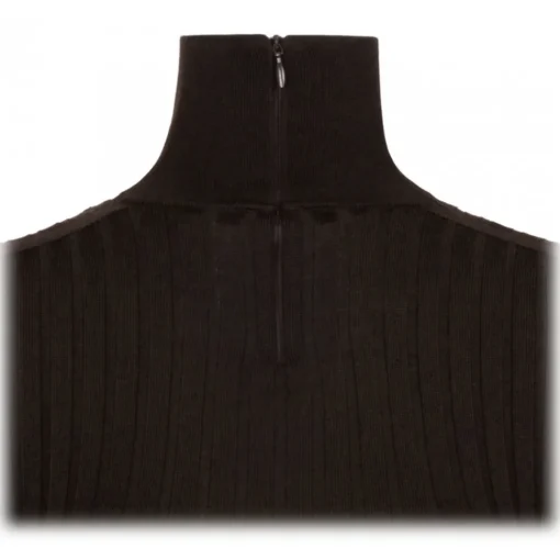 Dolce & Gabbana Knitwears-Dolce & Gabbana - Brown Cashmere Sweater - Dolce & Gabbana Exclusive Luxury Collection - Avvenice