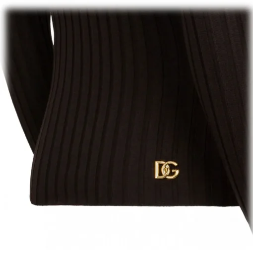Dolce & Gabbana Knitwears-Dolce & Gabbana - Brown Cashmere Sweater - Dolce & Gabbana Exclusive Luxury Collection - Avvenice