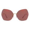 Dolce & Gabbana Eyewear Sunglasses & Eyewear-Dolce & Gabbana - Butterfly Sunglasses with Metallic Details - Burgundy Rose Gold - Dolce & Gabbana Eyewear - Avvenice