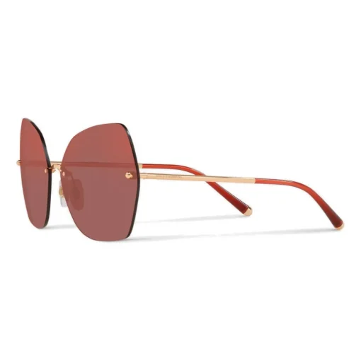 Dolce & Gabbana Eyewear Sunglasses & Eyewear-Dolce & Gabbana - Butterfly Sunglasses with Metallic Details - Burgundy Rose Gold - Dolce & Gabbana Eyewear - Avvenice