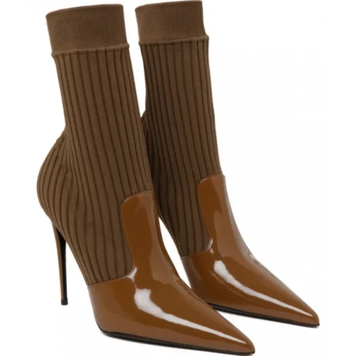 Dolce & Gabbana Shoes-Dolce & Gabbana - Caramel Brown Calf Leather Ankle Boots - Dolce & Gabbana Exclusive Luxury Collection - Avvenice