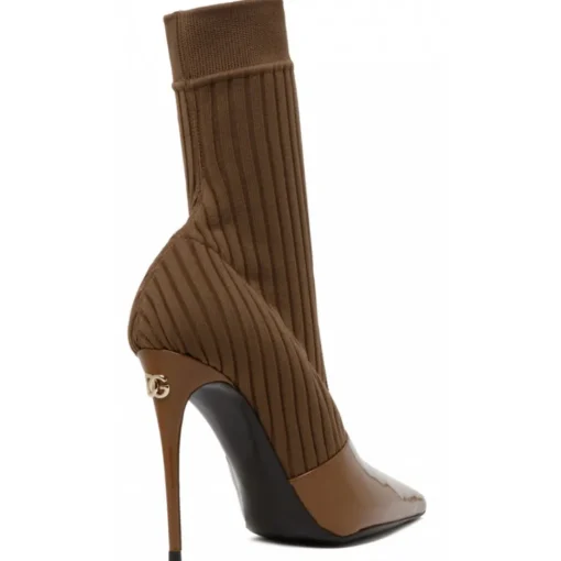 Dolce & Gabbana Shoes-Dolce & Gabbana - Caramel Brown Calf Leather Ankle Boots - Dolce & Gabbana Exclusive Luxury Collection - Avvenice