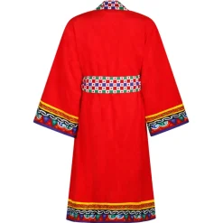 Dolce & Gabbana Accessories-Dolce & Gabbana - Carretto Sciliano Printed Trim Bathrobe - Dolce & Gabbana Exclusive Luxury Collection - Avvenice