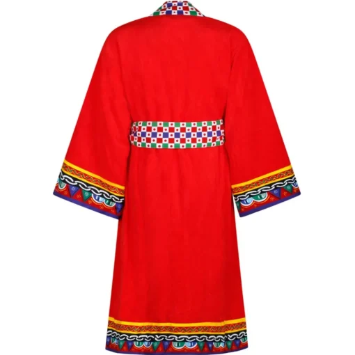 Dolce & Gabbana Accessories-Dolce & Gabbana - Carretto Sciliano Printed Trim Bathrobe - Dolce & Gabbana Exclusive Luxury Collection - Avvenice
