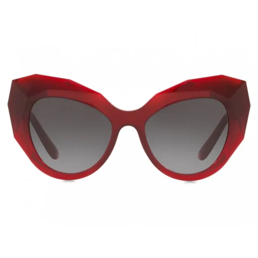 Dolce & Gabbana Eyewear Sunglasses & Eyewear-Dolce & Gabbana - Cat Eye Sunglasses Stones & Logo Plaque - Red - Dolce & Gabbana Eyewear - Avvenice
