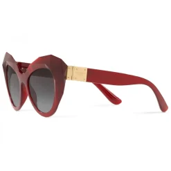 Dolce & Gabbana Eyewear Sunglasses & Eyewear-Dolce & Gabbana - Cat Eye Sunglasses Stones & Logo Plaque - Red - Dolce & Gabbana Eyewear - Avvenice