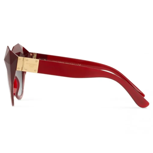 Dolce & Gabbana Eyewear Sunglasses & Eyewear-Dolce & Gabbana - Cat Eye Sunglasses Stones & Logo Plaque - Red - Dolce & Gabbana Eyewear - Avvenice