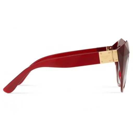Dolce & Gabbana Eyewear Sunglasses & Eyewear-Dolce & Gabbana - Cat Eye Sunglasses Stones & Logo Plaque - Red - Dolce & Gabbana Eyewear - Avvenice