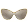 Dolce & Gabbana Eyewear Sunglasses & Eyewear-Dolce & Gabbana - Cat Eye Sunglasses Devotion - Gold Damasco - Dolce & Gabbana Eyewear - Avvenice