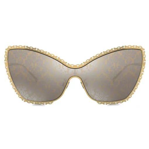 Dolce & Gabbana Eyewear Sunglasses & Eyewear-Dolce & Gabbana - Cat Eye Sunglasses Devotion - Gold Damasco - Dolce & Gabbana Eyewear - Avvenice