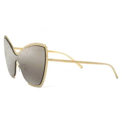 Dolce & Gabbana Eyewear Sunglasses & Eyewear-Dolce & Gabbana - Cat Eye Sunglasses Devotion - Gold Damasco - Dolce & Gabbana Eyewear - Avvenice