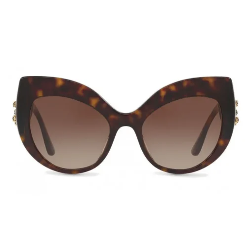 Dolce & Gabbana Eyewear Sunglasses & Eyewear-Dolce & Gabbana - Cat-Eye Sunglasses in Acetate with DG Logo - Havana - Dolce & Gabbana Eyewear - Avvenice