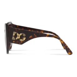 Dolce & Gabbana Eyewear Sunglasses & Eyewear-Dolce & Gabbana - Cat-Eye Sunglasses in Acetate with DG Logo - Havana - Dolce & Gabbana Eyewear - Avvenice
