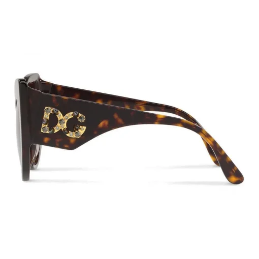 Dolce & Gabbana Eyewear Sunglasses & Eyewear-Dolce & Gabbana - Cat-Eye Sunglasses in Acetate with DG Logo - Havana - Dolce & Gabbana Eyewear - Avvenice