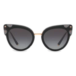 Dolce & Gabbana Eyewear Sunglasses & Eyewear-Dolce & Gabbana - Cat-Eye Sunglasses in Acetate with Metallic Details - Black - Dolce & Gabbana Eyewear - Avvenice