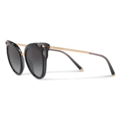 Dolce & Gabbana Eyewear Sunglasses & Eyewear-Dolce & Gabbana - Cat-Eye Sunglasses in Acetate with Metallic Details - Black - Dolce & Gabbana Eyewear - Avvenice