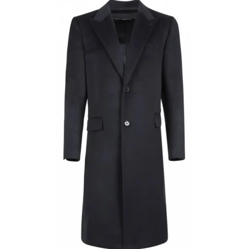 Dolce & Gabbana Jackets-Dolce & Gabbana - Dark Blue Cashmere Coat - Dolce & Gabbana Exclusive Luxury Collection - Avvenice