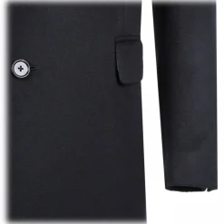Dolce & Gabbana Jackets-Dolce & Gabbana - Dark Blue Cashmere Coat - Dolce & Gabbana Exclusive Luxury Collection - Avvenice