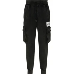 Dolce & Gabbana Trousers-Dolce & Gabbana - Dark Grey Tapered Cargo Trousers - Dolce & Gabbana Exclusive Luxury Collection - Avvenice