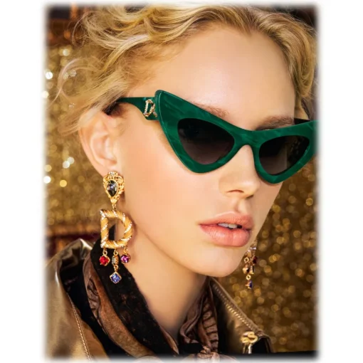 Dolce & Gabbana Eyewear Sunglasses & Eyewear-Dolce & Gabbana - Devotion Sunglasses - Green - Dolce & Gabbana Eyewear - Avvenice