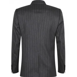 Dolce & Gabbana Dresses-Dolce & Gabbana - Grey Striped Suit - Dolce & Gabbana Exclusive Luxury Collection - Avvenice