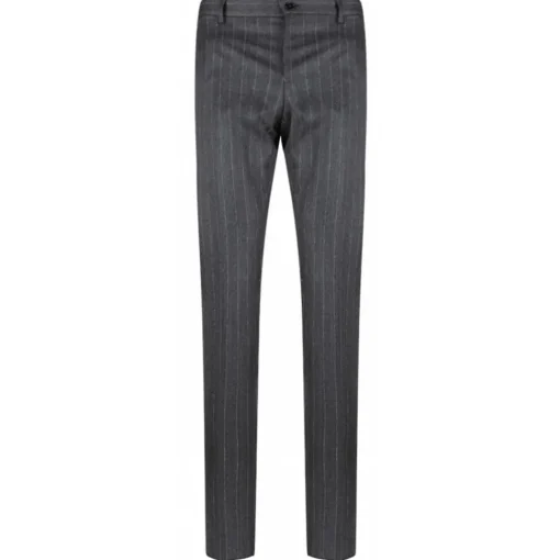 Dolce & Gabbana Dresses-Dolce & Gabbana - Grey Striped Suit - Dolce & Gabbana Exclusive Luxury Collection - Avvenice