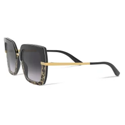 Dolce & Gabbana Eyewear Sunglasses & Eyewear-Dolce & Gabbana - Half Print Sunglasses - Black - Dolce & Gabbana Eyewear - Avvenice