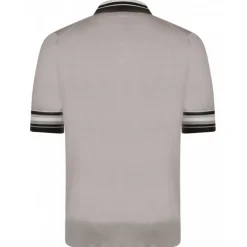 Dolce & Gabbana T-shirt-Dolce & Gabbana - Light Grey Polo Shirt - Dolce & Gabbana Exclusive Luxury Collection - Avvenice