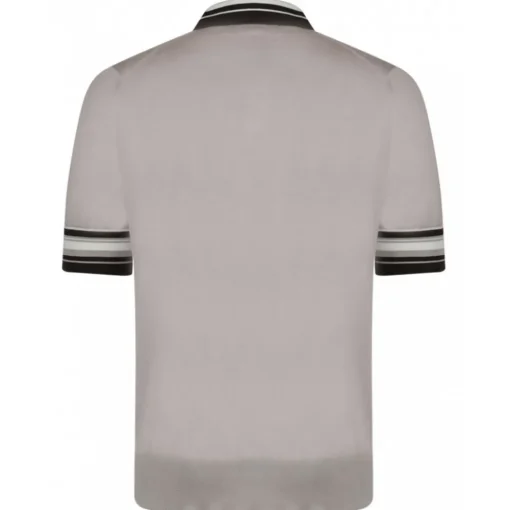 Dolce & Gabbana T-shirt-Dolce & Gabbana - Light Grey Polo Shirt - Dolce & Gabbana Exclusive Luxury Collection - Avvenice