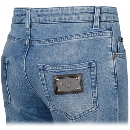 Dolce & Gabbana Trousers-Dolce & Gabbana - Light Blue Bootcut Jeans - Dolce & Gabbana Exclusive Luxury Collection - Avvenice
