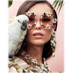 Dolce & Gabbana Eyewear Sunglasses & Eyewear-Dolce & Gabbana - Lilium Sunglasses - Pink - Dolce & Gabbana Eyewear - Avvenice