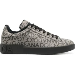 Dolce & Gabbana Shoes-Dolce & Gabbana - Logo Print Sneakers - Dolce & Gabbana Exclusive Luxury Collection - Avvenice