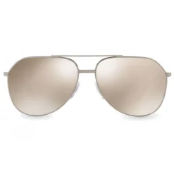 Dolce & Gabbana Eyewear Sunglasses & Eyewear-Dolce & Gabbana - Pilot Sunglasses in Gold Plated Metal - Plated Silver - Dolce & Gabbana Eyewear - Avvenice
