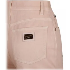 Dolce & Gabbana Trousers-Dolce & Gabbana - Pink Denim Jeans - Dolce & Gabbana Exclusive Luxury Collection - Avvenice