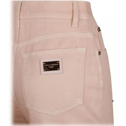 Dolce & Gabbana Trousers-Dolce & Gabbana - Pink Denim Jeans - Dolce & Gabbana Exclusive Luxury Collection - Avvenice