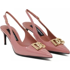 Dolce & Gabbana Shoes-Dolce & Gabbana - Pink Lollo Slingbacks - Dolce & Gabbana Exclusive Luxury Collection - Avvenice