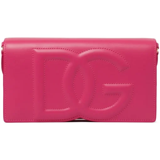 Dolce & Gabbana Bags-Dolce & Gabbana - Pink Phone Bag DG Logo - Dolce & Gabbana Exclusive Luxury Collection - Avvenice