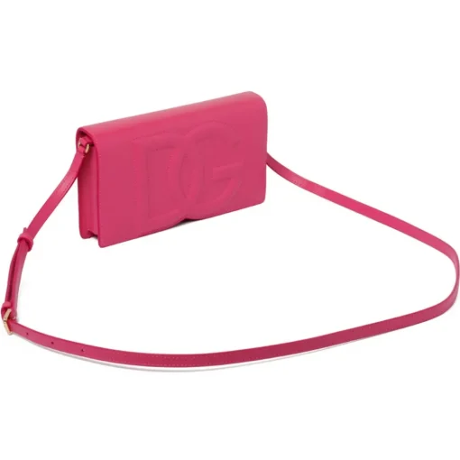 Dolce & Gabbana Bags-Dolce & Gabbana - Pink Phone Bag DG Logo - Dolce & Gabbana Exclusive Luxury Collection - Avvenice