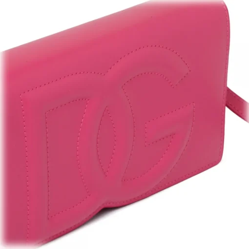 Dolce & Gabbana Bags-Dolce & Gabbana - Pink Phone Bag DG Logo - Dolce & Gabbana Exclusive Luxury Collection - Avvenice