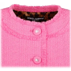 Dolce & Gabbana Jackets-Dolce & Gabbana - Pink Short Raschel Tweed Jacket - Dolce & Gabbana Exclusive Luxury Collection - Avvenice
